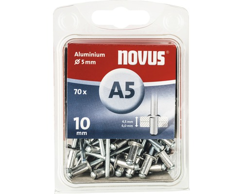 NOVUS Popnagel A5 aluminium Ø 5x10 mm, 70 stuks
