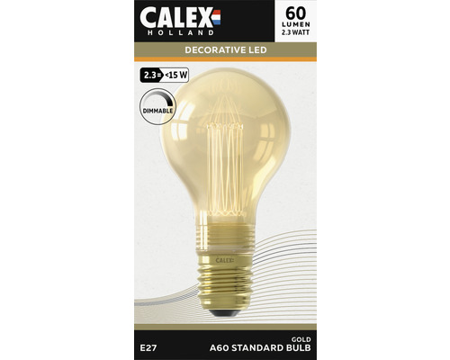 vork Onderverdelen meel CALEX LED lamp Crown E27/2,3W A60 warmwit goud kopen! | HORNBACH