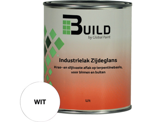 BUILD Industrielak zijdeglans wit 750 ml