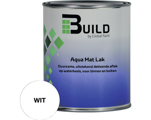 BUILD Aqua lak mat wit 750 ml