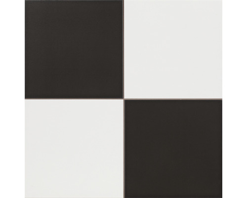 Wand- en Vloertegel Dammer zwart/wit 45 x 45 cm