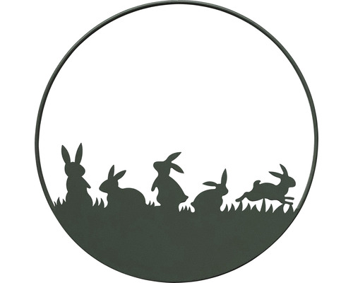 LAFIORA Ring konijn metaal groen Ø 30 cm