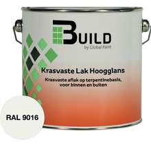 BUILD Krasvaste lak hoogglans RAL 9016 2,5 l-thumb-0
