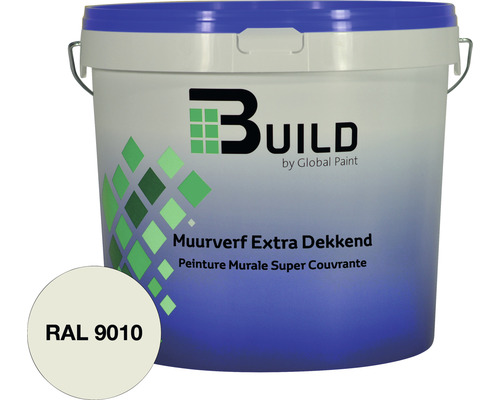 BUILD Muurverf extra dekkend RAL 9010 10 l-0
