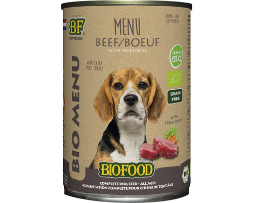 BIOFOOD Organic hondenvoer nat rund 400 g