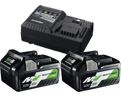 HIKOKI Powerpack UC18YSL3WEZ (snellader + 2x multi-volt accu 36V/2,5Ah-18V/5,0Ah)