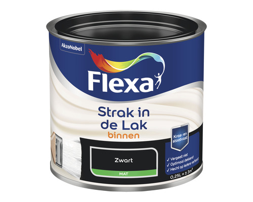FLEXA Strak in de lak mat zwart 250 ml