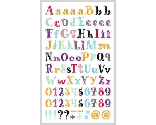 AGDESIGN Mini stickers Letters & Cijfers 94 stuks