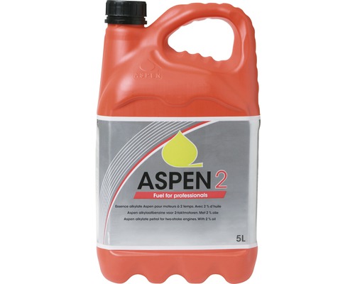 ASPEN Alkylaatbenzine 2-takt, 5 L voor tuinmachines en bosbouwmachines