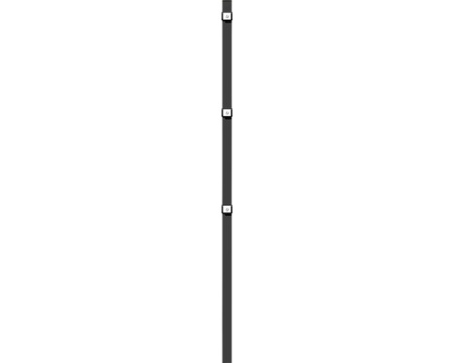 GAH.ALBERTS Paal voor dubbele staafmatten antraciet 6x4x150 cm (inclusief montagetoebehoren)