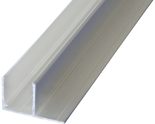Gutta aluminium U-profiel met strip overdwars voor 16 mm dubbele brugplaten 2000 mm