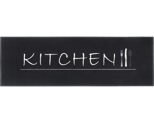 MD ENTREE Loper Cook&Wash Kitchen zwart 50x150 cm