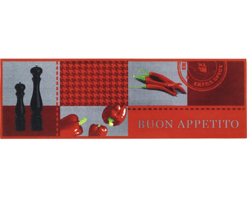 MD ENTREE Loper Cook&Wash Buon Appetito rood 50x150 cm