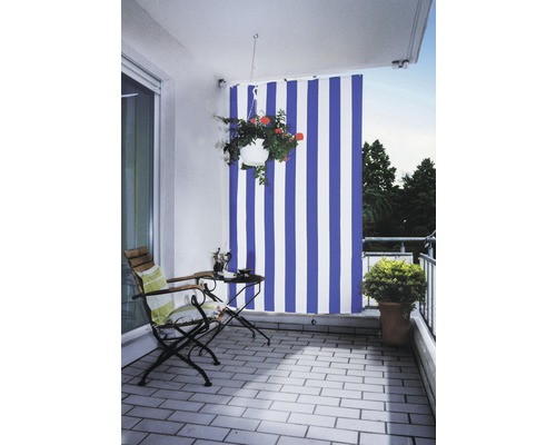 FLORACORD Schaduwdoek vuil- en waterafstotend verticaal blauw/wit 140x230 cm
