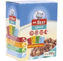 MR. BEEF Kattenvoer mix in saus multipack 12x100 g-thumb-0