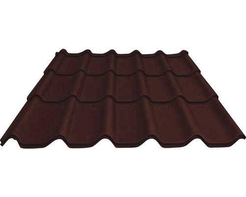 PRECIT dakpanplaat metaal RAL 8017 chocoladebruin 1100 x 1170 x 0,5 mm