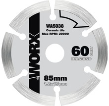 WORX Cirkelzaagblad WA5038 voor keramische tegels Ø 85x15x1,2 mm 6T-thumb-0