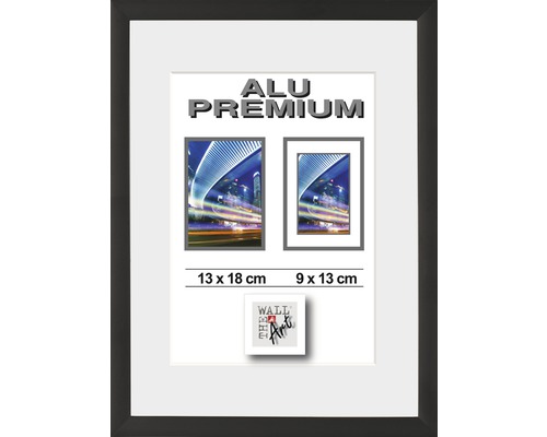 THE WALL Fotolijst aluminium Duo zwart 13x18 cm