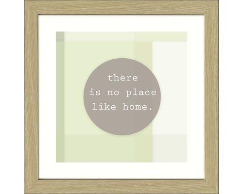 Nu bevestig alstublieft Er is een trend PURE LIVING Schilderij met lijst Place like home 35x35 cm kopen! | HORNBACH