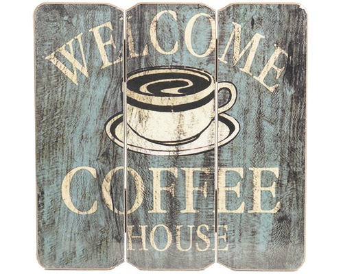Op de loer liggen Rusteloos Monet Schilderij hout Welcome Coffee 29x29 cm kopen bij HORNBACH