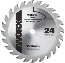WORX Cirkelzaagblad WA5046 voor hout Ø 120x9,5x1,2 mm 24T-thumb-0