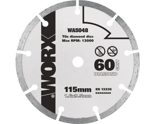 WORX Cirkelzaagblad WA5048 voor keramische tegels Ø 115x9,5x1,6 mm 9T