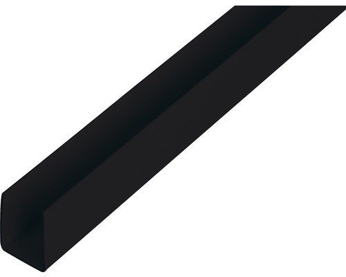les diepgaand Verbinding KAISERTHAL U-profiel 10x21x10x1 mm kunststof zwart 260 cm kopen! | HORNBACH