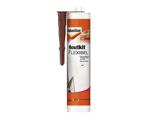 ALABASTINE Houtkit flexibel wit 300 ml