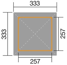 WEKA Prieel Paradies type 1, formaat 2, 257 x 257 cm-thumb-1