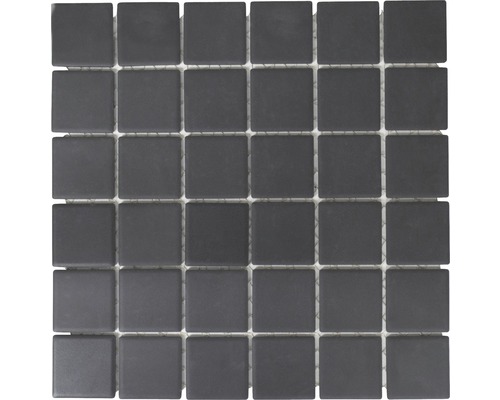 Keramisch mozaïek uni zwart ongeglazuurd 29,1x29,1 cm antislip