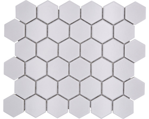 Keramisch mozaïek HX 085 hexagon wit mat 32,5x28,1 cm