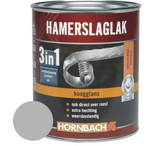HORNBACH 3in1 Hamerslageffectlak glanzend zilver 750 ml-thumb-0