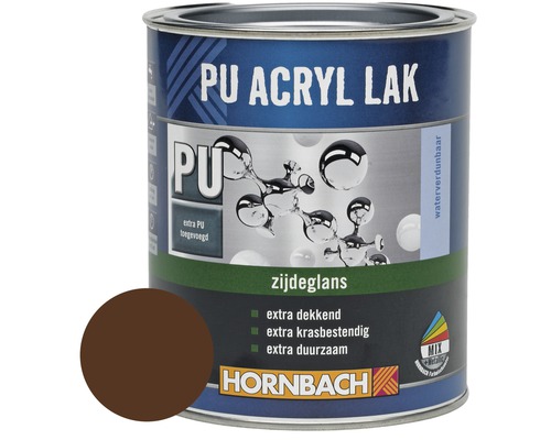 HORNBACH PU Acryl lak zijdeglans notenbruin 750 ml