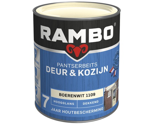 RAMBO Pantserbeits Deur & Kozijn hoogglans dekkend boerenwit 750 ml