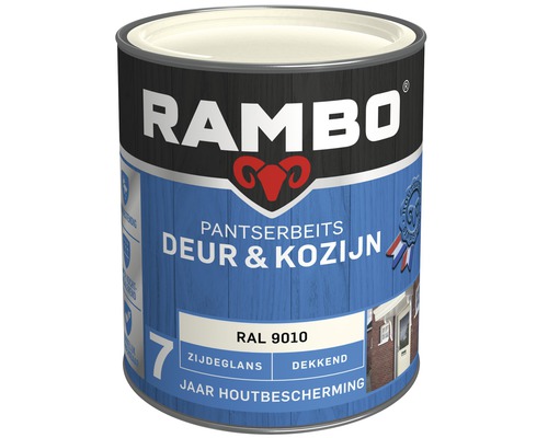 RAMBO Pantserbeits Deur & Kozijn zijdeglans dekkend RAL 9010 750 ml