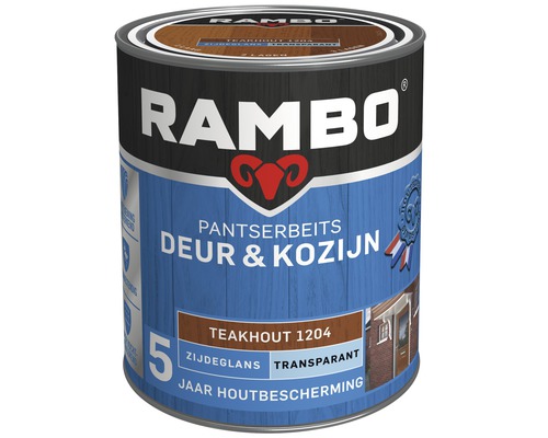 RAMBO Pantserbeits Deur & Kozijn zijdeglans transparant teak 750 ml