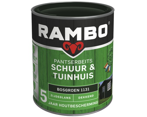 RAMBO Pantserbeits Schuur & Tuinhuis zijdeglans dekkend bosgroen 750 ml