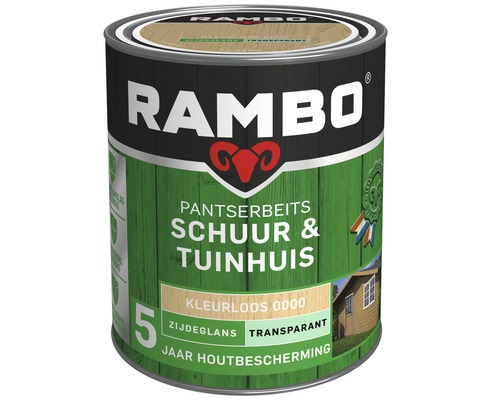 RAMBO Pantserbeits Schuur & Tuinhuis zijdeglans transparant kleurloos 750 ml