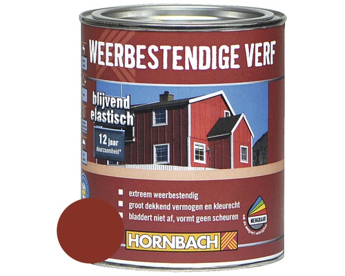HORNBACH Weerbestendige verf zweeds rood 750 ml