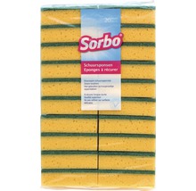SORBO Schuursponsen met schuurvlies 9,5 x 6,5 x 3 cm geel / groen-thumb-0
