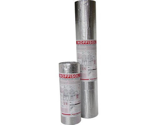 MACLEAN Noppisol aluminium noppenfolie breedte 600 mm lengte 25,00 mtr