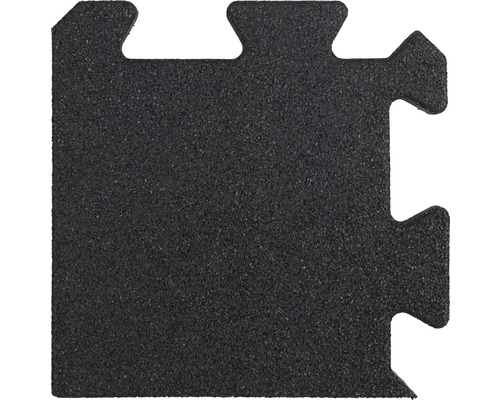 Rubberen tegel hoek puzzel 25x25x2,5 cm zwart