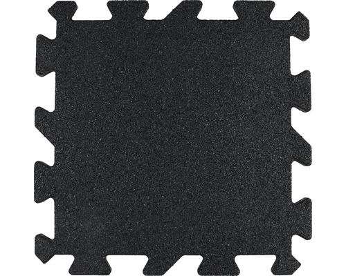 Rubberen tegel puzzel 50x50x2,5 cm zwart