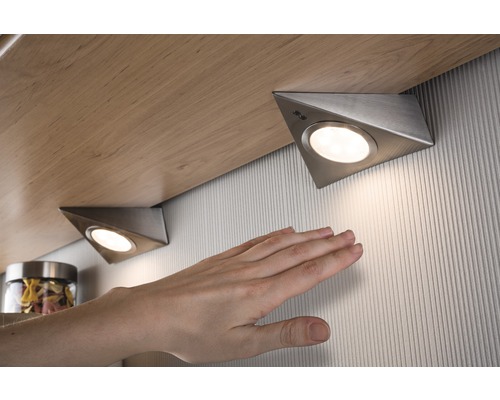 Voorgevoel vraag naar Achternaam PAULMANN LED Onderbouwverlichting met bewegingssensor geborsteld RVS, 3  stuks kopen! | HORNBACH