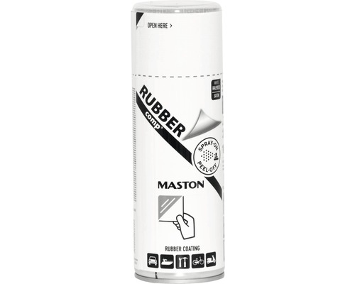 MASTON Rubbercomp spray zijdeglans wit 400 ml