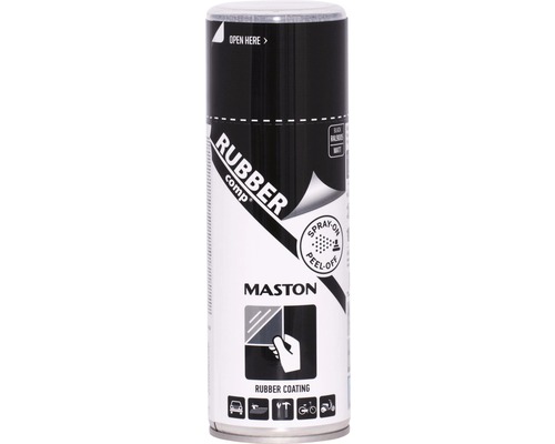 MASTON Rubbercomp spray mat zwart 400 ml-0