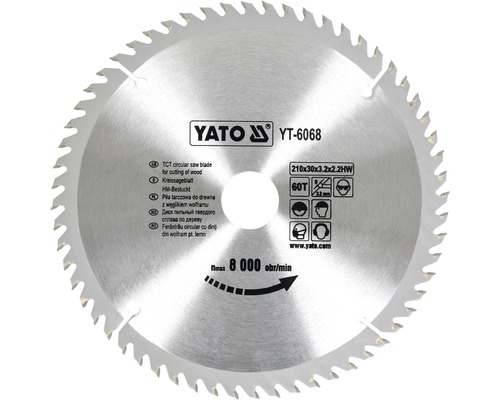 YATO Cirkelzaagblad YT-6068 210x30x3,2 mm 60T