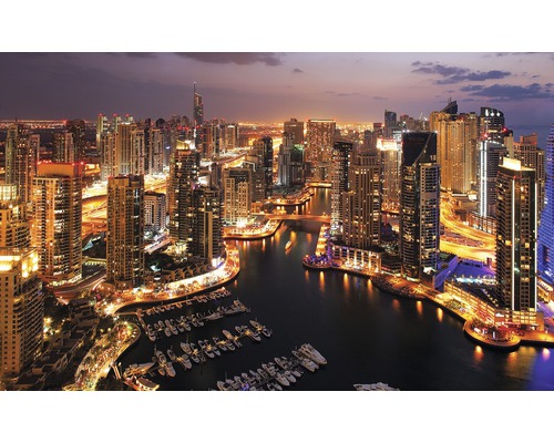 Fotobehang vlies Wolkenkrabber Dubai 312x219 cm-0
