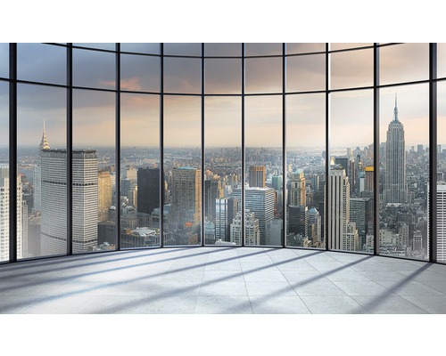 Fotobehang papier Uitzicht skyline New York 254x184 cm-0