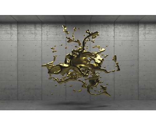 In de genade van Ijsbeer stromen Fotobehang papier 3D Goud 368x254 cm kopen! | HORNBACH